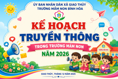 Kế hoạch truyền thông trong trường mầm non năm 2026
