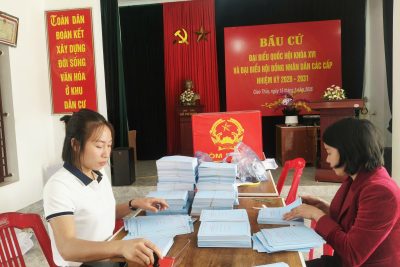 CÁN BỘ, GIÁO VIÊN TRƯỜNG MẦM NON BÌNH HÒA THAM GIA CÔNG TÁC CHUẨN BỊ BẦU CỬ