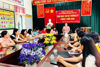 CHI BỘ TRƯỜNG MẦM NON BÌNH HÒA TỔ CHỨC SINH HOẠT THƯỜNG KỲ THÁNG 5/2026