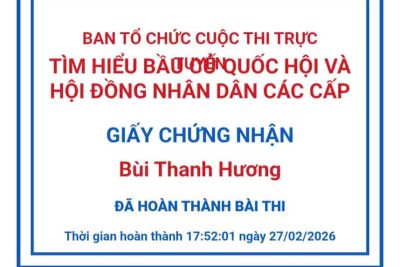 TRƯỜNG MẦM NON BÌNH HÒA HƯỞNG ỨNG, THAM GIA CUỘC THI “TÌM HIỂU BẦU CỬ QUỐC HỘI VÀ HỘI ĐỒNG NHÂN DÂN CÁC CẤP”